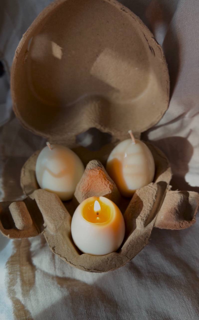 Easter eggs with plum