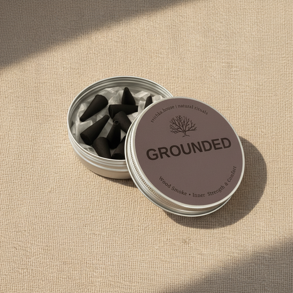 GROUNDED tin on linen background